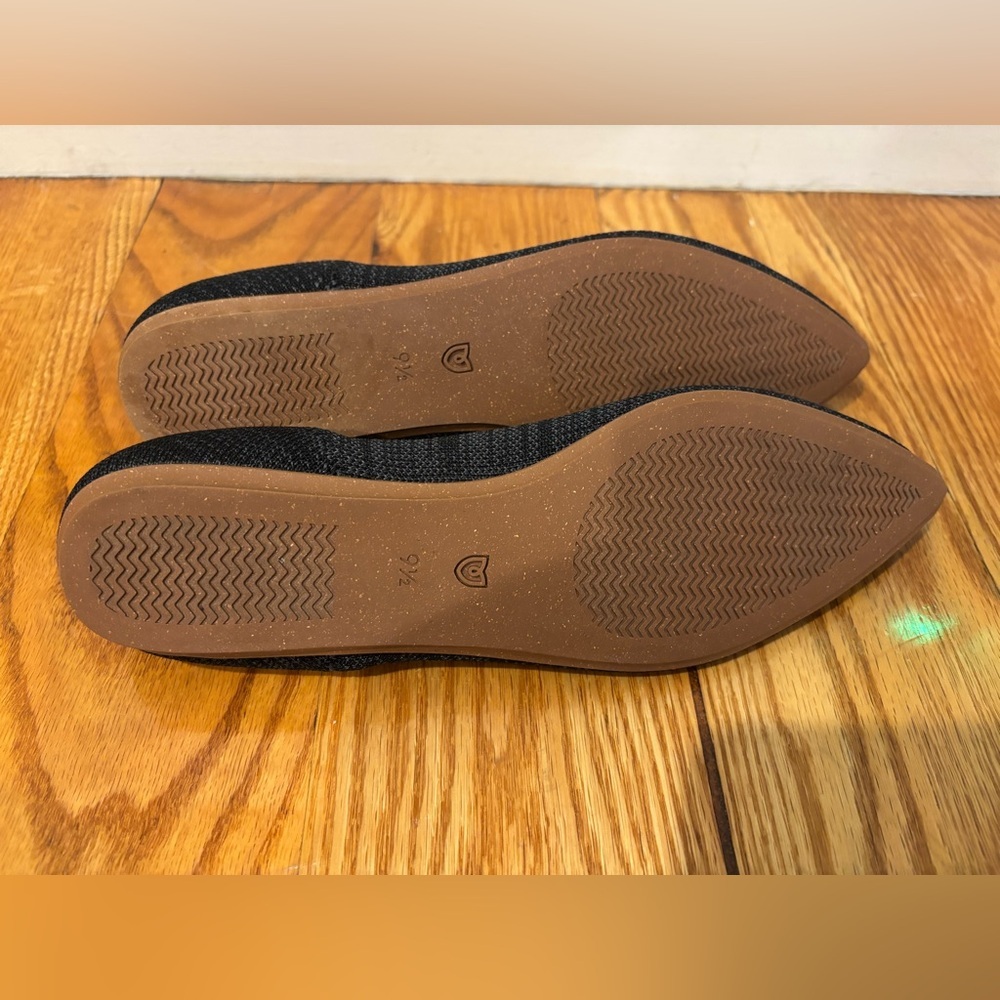 Rothy's The Point Black Gray Pointy Toe Ballet Flats Women's Shoes Size 9.5 - Picture 6 of 11